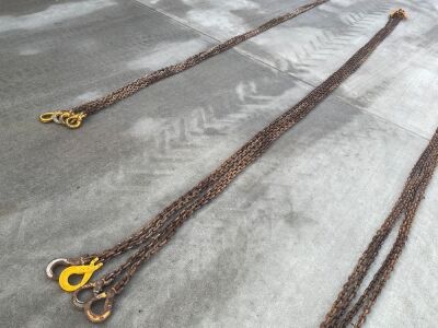 SET OF 4 LEGGED 10mm 6.7 TON LIFTING CHAINS