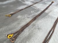 SET OF 4 LEGGED 10mm 6.7 TON LIFTING CHAINS