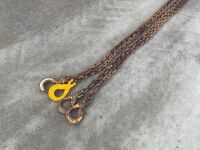 SET OF 4 LEGGED 10mm 6.7 TON LIFTING CHAINS - 2