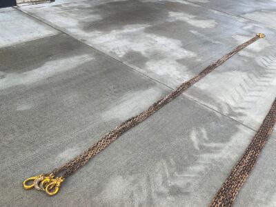 SET OF 4 LEGGED 8mm 4.25TON LIFTING CHAINS