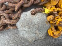SET OF 4 LEGGED 8mm 4.25TON LIFTING CHAINS - 5