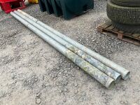3No. APPROX. 5000mm x 140mm GALVANISED PIPE - 2