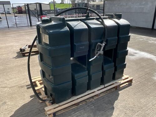 APPROX. 1100lt&nbsp;PLASTIC FUEL TANK C/W HOSE & NOZZLE