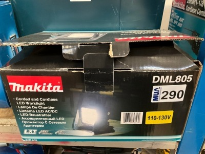 UNUSED MAKITA DML805 CORDED & CORDLESS LED WORK LIGHT 110V