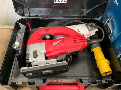UNUSED MILWAUKEE GSPE 135TX 110V JIGSAW & CASE