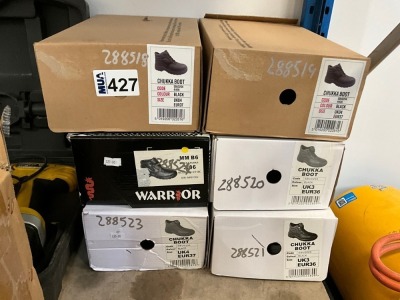 6No. PAIRS OF WORKBOOTS - VARIOUS SIZES