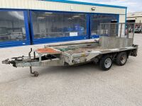 IFOR WILLIAMS 10ft x 6ft TWIN AXLE 3500KGS PLANT TRAILER - 3