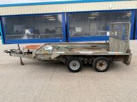 IFOR WILLIAMS 10ft x 6ft TWIN AXLE 3500KGS PLANT TRAILER - 4