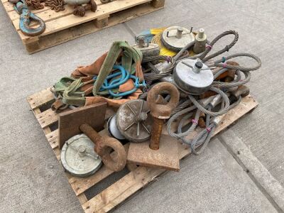 LOT TO INC. LIFTING SLINGS, HOOKS, SEWER STOPPERS ETC