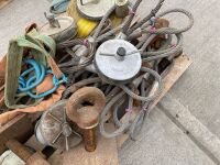 LOT TO INC. LIFTING SLINGS, HOOKS, SEWER STOPPERS ETC - 5