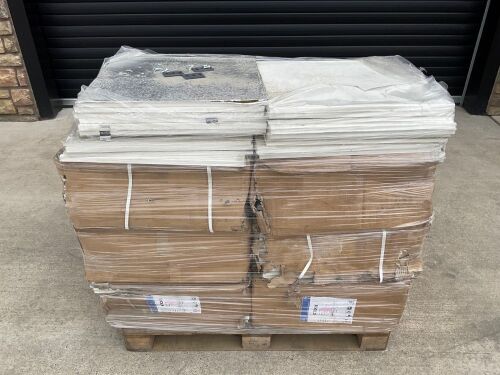 LOT TO INC.UNUSED ASSORTED SAS INTERNATIONAL METAL CEILING TILES