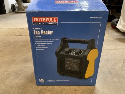 UNUSED FAITHFULL 2000W CERAMIC FAN HEATER