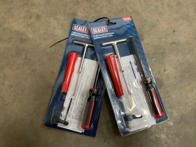 2NO. UNUSED SEALY TYRE VALVE REMOVAL INSTALLATION TOOLS