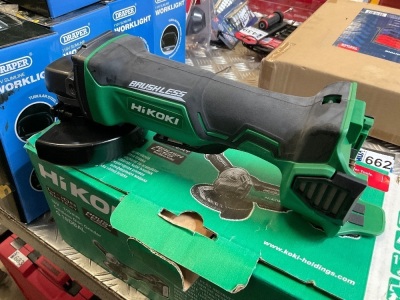 UNUSED HIKOKI 115mm 18V CORDLESS GRINDER - UNIT ONLY