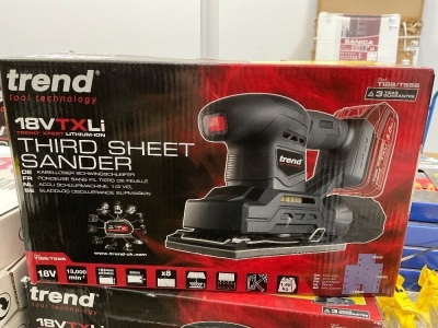 UNUSED TREND 18V CORDLESS SANDER - UNIT ONLY