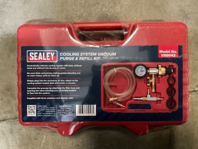 UNUSED SEALEY COOLING SYSTEM VACUUM PURGE & REFILL KIT