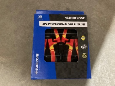 UNUSED TOOLZONE 3pc PROFESSIONAL PLIER SET
