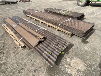 3No. PALLETS OF ASSORTED TIN SHEETS & RIDGE