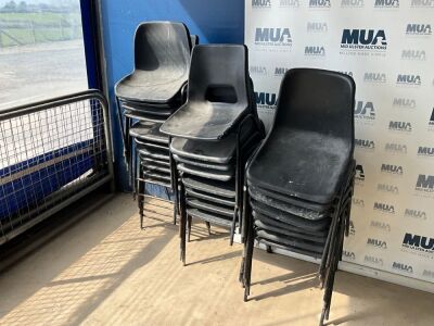 APPROX. 25No. PLASTIC STACKING CHAIRS