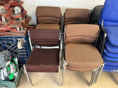 APPROX. 12No. CLOTH STACKING CHAIRS