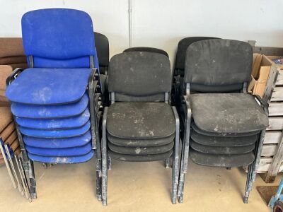 APPROX. 25No. ASSORTED RECEPTION STACKING CHAIRS