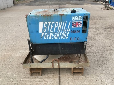 STEPHILL SSD6000S 6KVA SKID MOUNTED DIESEL GENERATOR