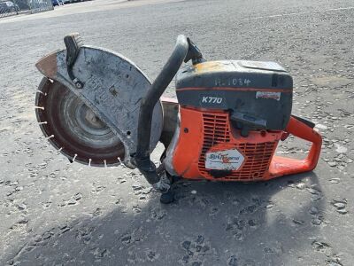 HUSQVARNA K770 PETROL CONCRETE SAW C/W DIAMOND BLADE