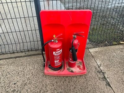 2No. FIRE EXTINGUISHERS & STAND