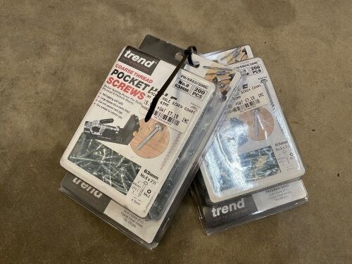 2NO. UNUSED 63mm TREND POCKET HOLE SCREWS