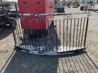 APPROX. 8ft x 4ft CURVED METAL BALCONY - 2