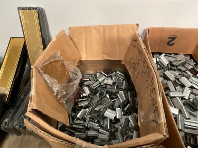 BOX OF UNUSED STRAPPING CLIPS