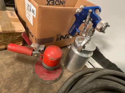 AIR OPERATED ORBITAL SANDER & SPRAY GUN