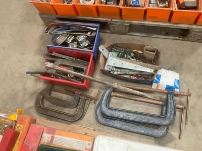 4No. ASSORTED G-CLAMPS & MISC ITEMS