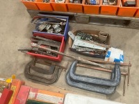 4No. ASSORTED G-CLAMPS & MISC ITEMS