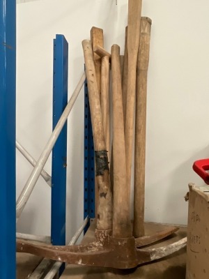 2No. PICK AXES & 6No. SHAFTS