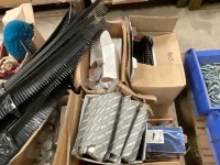 PALLET OF ASSORTED MODESTY BLOCKS, RAIL BRACKETS, ETC - 6