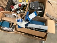 PALLET OF ASSORTED HINGES, DOOR CLOSERS, ETC - 4