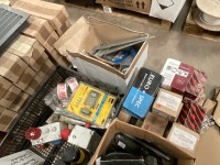 PALLET OF ASSORTED HINGES, DOOR CLOSERS, ETC - 6