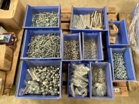 PALLET OF ASSORTED UNUSED BOLTS, NUTS & WASHERS