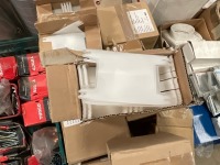 PALLET OF SCREWS, COWLS, PLASTIC DIVIDES, ETC - 6