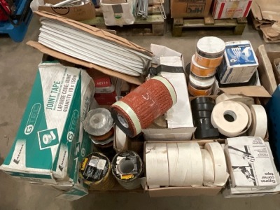 PALLET OF ASSORTED JOINTING TAPE & POST BASES