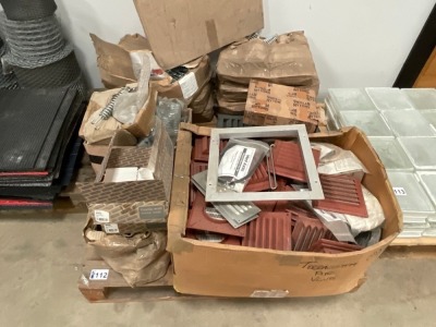 PALLET OF BRICK VENTS, VENT COVERS & EXTENSION SPRINGS