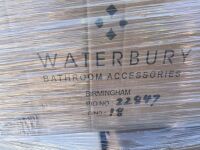 PALLET OF ASSORTED UNUSED WATERBURY BATHROOM SINGLE TOWEL RAILS - 5