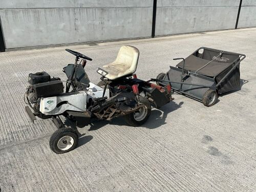 NATIONAL 3 GANG RIDE ON CYLINDER LAWNMOWER & SWEEPER