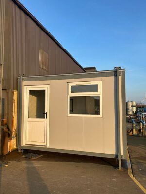 APPROX. 12ft x 10ft STEEL CLAD OPEN PLAN OFFICE