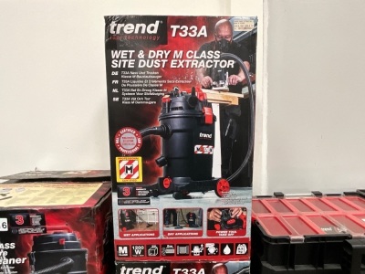UNUSED TREND T33A 110v WET/DRY DUST EXTRACTOR