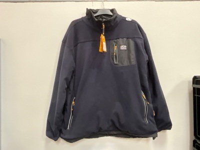 UNUSED 3XL JCB HEAVY WEIGHT FLEECE NAVY/BLACK