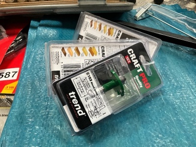 3No. UNUSED TREND ROUTER BITS