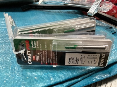 6No. UNUSED TREND 1/4 2 FLUTE STRAIGHT ROUTER BITS
