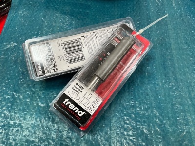 2No. UNUSED TREND 1/2 2 FLUTE STRAIGHT ROUTER BITS
